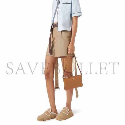 PRADA SMALL LOGO SHOULDER BAG IN GRAINED LEATHER 1NE545 (24*14cm) PRADA SMALL LOGO SHOULDER BAG IN GRAINED LEATHER 1NE545 (24*14cm)